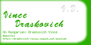 vince draskovich business card